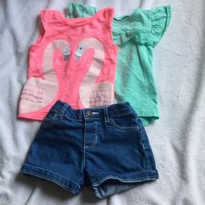 6 month carter’s t shirts and shorts